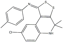 N-(8-chloro-4,4-dimethyl-4,5-dihydro-1H-[1,2]dithiolo[3,4-c]quinolin-1-ylidene)-N-(4-methylphenyl)amine Structure