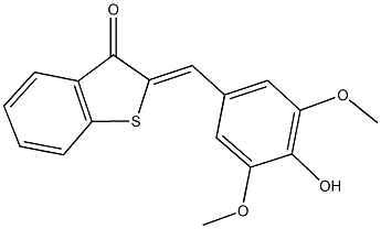 2-(4-hydroxy-3,5-dimethoxybenzylidene)-1-benzothiophen-3(2H)-one Structure