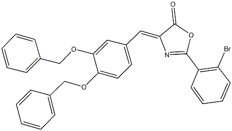 4-[3,4-bis(benzyloxy)benzylidene]-2-(2-bromophenyl)-1,3-oxazol-5(4H)-one Structure