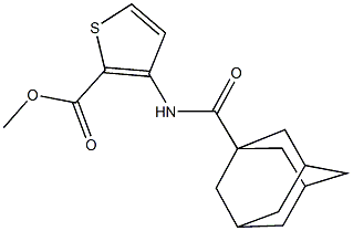 methyl 3-[(1-adamantylcarbonyl)amino]-2-thiophenecarboxylate Structure
