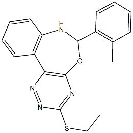 3-(ethylsulfanyl)-6-(2-methylphenyl)-6,7-dihydro[1,2,4]triazino[5,6-d][3,1]benzoxazepine 구조식 이미지