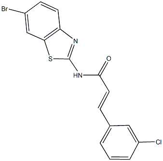 N-(6-bromo-1,3-benzothiazol-2-yl)-3-(3-chlorophenyl)acrylamide Structure