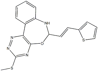 methyl 6-[2-(2-thienyl)vinyl]-6,7-dihydro[1,2,4]triazino[5,6-d][3,1]benzoxazepin-3-yl sulfide Structure