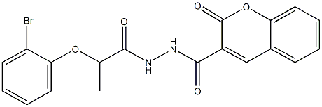 N'-[2-(2-bromophenoxy)propanoyl]-2-oxo-2H-chromene-3-carbohydrazide Structure