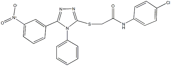 N-(4-chlorophenyl)-2-[(5-{3-nitrophenyl}-4-phenyl-4H-1,2,4-triazol-3-yl)sulfanyl]acetamide Structure