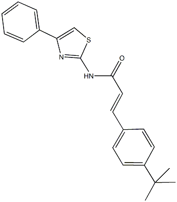 3-(4-tert-butylphenyl)-N-(4-phenyl-1,3-thiazol-2-yl)acrylamide 구조식 이미지