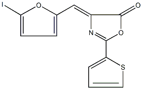4-[(5-iodo-2-furyl)methylene]-2-(2-thienyl)-1,3-oxazol-5(4H)-one Structure