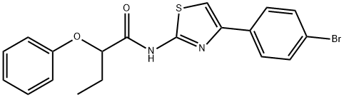 N-[4-(4-bromophenyl)-1,3-thiazol-2-yl]-2-phenoxybutanamide 구조식 이미지