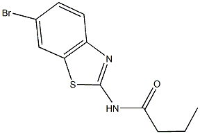 N-(6-bromo-1,3-benzothiazol-2-yl)butanamide 구조식 이미지