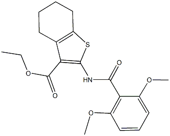 ethyl 2-[(2,6-dimethoxybenzoyl)amino]-4,5,6,7-tetrahydro-1-benzothiophene-3-carboxylate 구조식 이미지