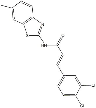 3-(3,4-dichlorophenyl)-N-(6-methyl-1,3-benzothiazol-2-yl)acrylamide 구조식 이미지