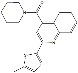 2-(5-methyl-2-thienyl)-4-(1-piperidinylcarbonyl)quinoline Structure