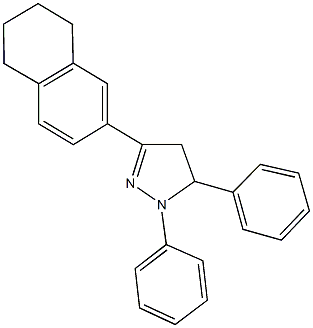 1,5-diphenyl-3-(5,6,7,8-tetrahydro-2-naphthalenyl)-4,5-dihydro-1H-pyrazole Structure