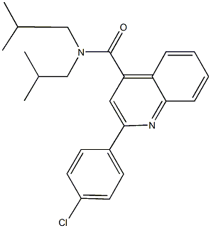 2-(4-chlorophenyl)-N,N-diisobutyl-4-quinolinecarboxamide 구조식 이미지