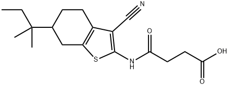 4-[(3-cyano-6-tert-pentyl-4,5,6,7-tetrahydro-1-benzothien-2-yl)amino]-4-oxobutanoic acid Structure