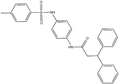 N-(4-{[(4-methylphenyl)sulfonyl]amino}phenyl)-3,3-diphenylpropanamide 구조식 이미지