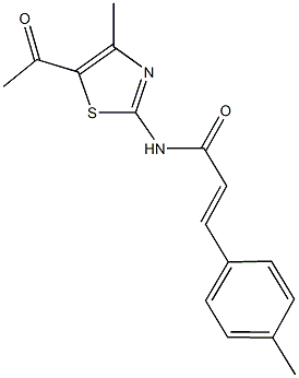 N-(5-acetyl-4-methyl-1,3-thiazol-2-yl)-3-(4-methylphenyl)acrylamide Structure