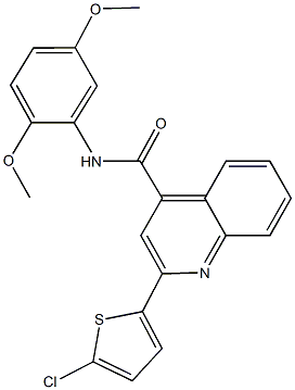 2-(5-chloro-2-thienyl)-N-(2,5-dimethoxyphenyl)-4-quinolinecarboxamide Structure