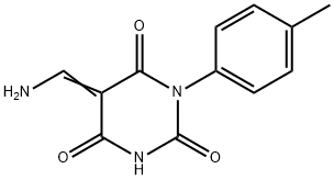 5-(aminomethylene)-1-(4-methylphenyl)-2,4,6(1H,3H,5H)-pyrimidinetrione 구조식 이미지