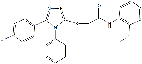 2-{[5-(4-fluorophenyl)-4-phenyl-4H-1,2,4-triazol-3-yl]sulfanyl}-N-(2-methoxyphenyl)acetamide Structure