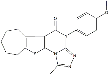 4-(4-methoxyphenyl)-1-methyl-7,8,9,10-tetrahydro-6H-cyclohepta[4,5]thieno[3,2-e][1,2,4]triazolo[4,3-a]pyrimidin-5(4H)-one Structure