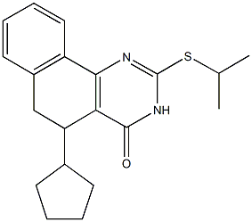 5-cyclopentyl-2-(isopropylsulfanyl)-5,6-dihydrobenzo[h]quinazolin-4(3H)-one Structure