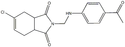 2-[(4-acetylanilino)methyl]-5-chloro-3a,4,7,7a-tetrahydro-1H-isoindole-1,3(2H)-dione 구조식 이미지