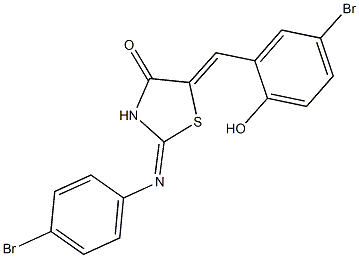 5-(5-bromo-2-hydroxybenzylidene)-2-[(4-bromophenyl)imino]-1,3-thiazolidin-4-one Structure