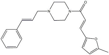 1-cinnamyl-4-[3-(5-methyl-2-furyl)acryloyl]piperazine Structure