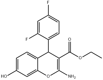 ethyl 2-amino-4-(2,4-difluorophenyl)-7-hydroxy-4H-chromene-3-carboxylate Structure