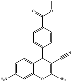 methyl 4-(2,7-diamino-3-cyano-4H-chromen-4-yl)benzoate Structure