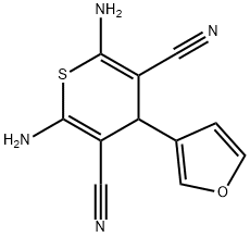 2,6-diamino-4-(3-furyl)-4H-thiopyran-3,5-dicarbonitrile Structure