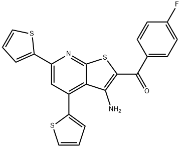 [3-amino-4,6-di(2-thienyl)thieno[2,3-b]pyridin-2-yl](4-fluorophenyl)methanone Structure