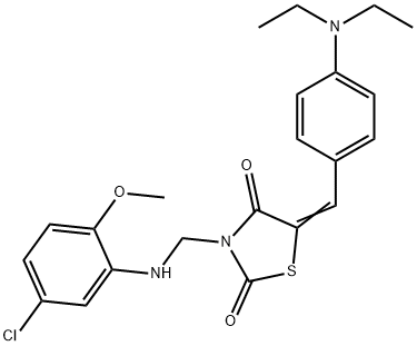 3-[(5-chloro-2-methoxyanilino)methyl]-5-[4-(diethylamino)benzylidene]-1,3-thiazolidine-2,4-dione Structure