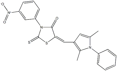 5-[(2,5-dimethyl-1-phenyl-1H-pyrrol-3-yl)methylene]-3-{3-nitrophenyl}-2-thioxo-1,3-thiazolidin-4-one 구조식 이미지