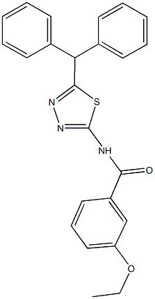 N-(5-benzhydryl-1,3,4-thiadiazol-2-yl)-3-ethoxybenzamide 구조식 이미지