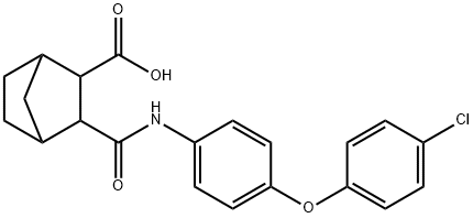 3-{[4-(4-chlorophenoxy)anilino]carbonyl}bicyclo[2.2.1]heptane-2-carboxylic acid Structure