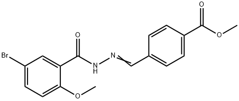 methyl 4-[2-(5-bromo-2-methoxybenzoyl)carbohydrazonoyl]benzoate Structure