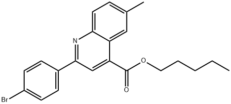 pentyl 2-(4-bromophenyl)-6-methyl-4-quinolinecarboxylate 구조식 이미지