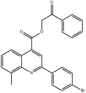 2-oxo-2-phenylethyl 2-(4-bromophenyl)-8-methyl-4-quinolinecarboxylate Structure