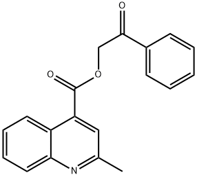 2-oxo-2-phenylethyl 2-methyl-4-quinolinecarboxylate 구조식 이미지