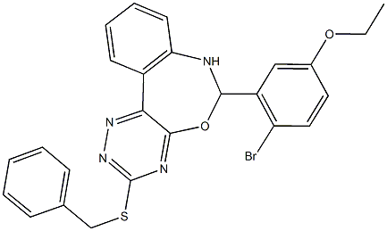 3-(benzylsulfanyl)-6-(2-bromo-5-ethoxyphenyl)-6,7-dihydro[1,2,4]triazino[5,6-d][3,1]benzoxazepine Structure