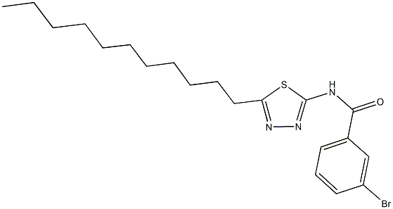 3-bromo-N-(5-undecyl-1,3,4-thiadiazol-2-yl)benzamide Structure