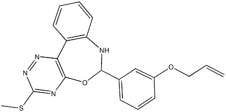 6-[3-(allyloxy)phenyl]-3-(methylsulfanyl)-6,7-dihydro[1,2,4]triazino[5,6-d][3,1]benzoxazepine Structure