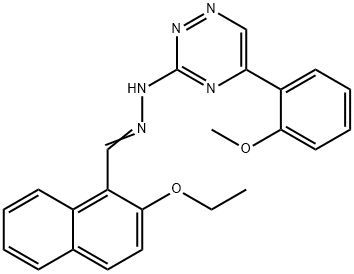 2-ethoxy-1-naphthaldehyde [5-(2-methoxyphenyl)-1,2,4-triazin-3-yl]hydrazone 구조식 이미지