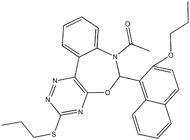 7-acetyl-6-(2-propoxy-1-naphthyl)-3-(propylsulfanyl)-6,7-dihydro[1,2,4]triazino[5,6-d][3,1]benzoxazepine 구조식 이미지