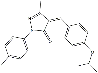 4-(4-isopropoxybenzylidene)-5-methyl-2-(4-methylphenyl)-2,4-dihydro-3H-pyrazol-3-one Structure