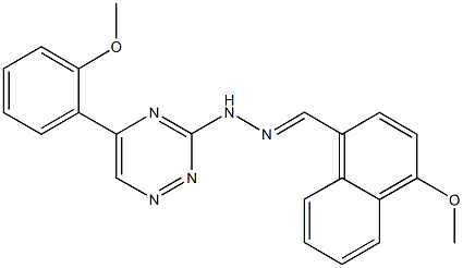 4-methoxy-1-naphthaldehyde [5-(2-methoxyphenyl)-1,2,4-triazin-3-yl]hydrazone Structure