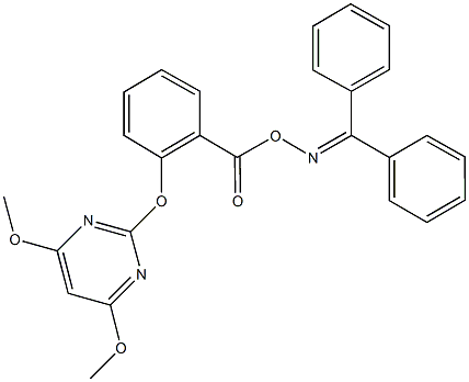 diphenylmethanone O-{2-[(4,6-dimethoxy-2-pyrimidinyl)oxy]benzoyl}oxime Structure