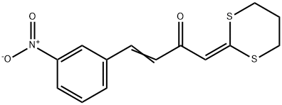 1-(1,3-dithian-2-ylidene)-4-{3-nitrophenyl}-3-buten-2-one Structure